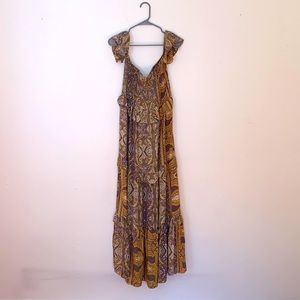Bohemian Maxi Off the Shoulder Dress